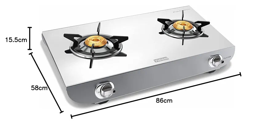 VIDIEM SS GAS STOVE 2BURNER -TUSKER
