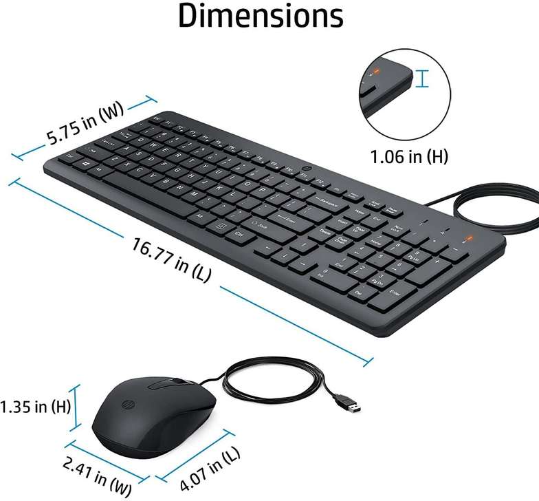 HP 150 WIRED KEYBOARD & MOUSE