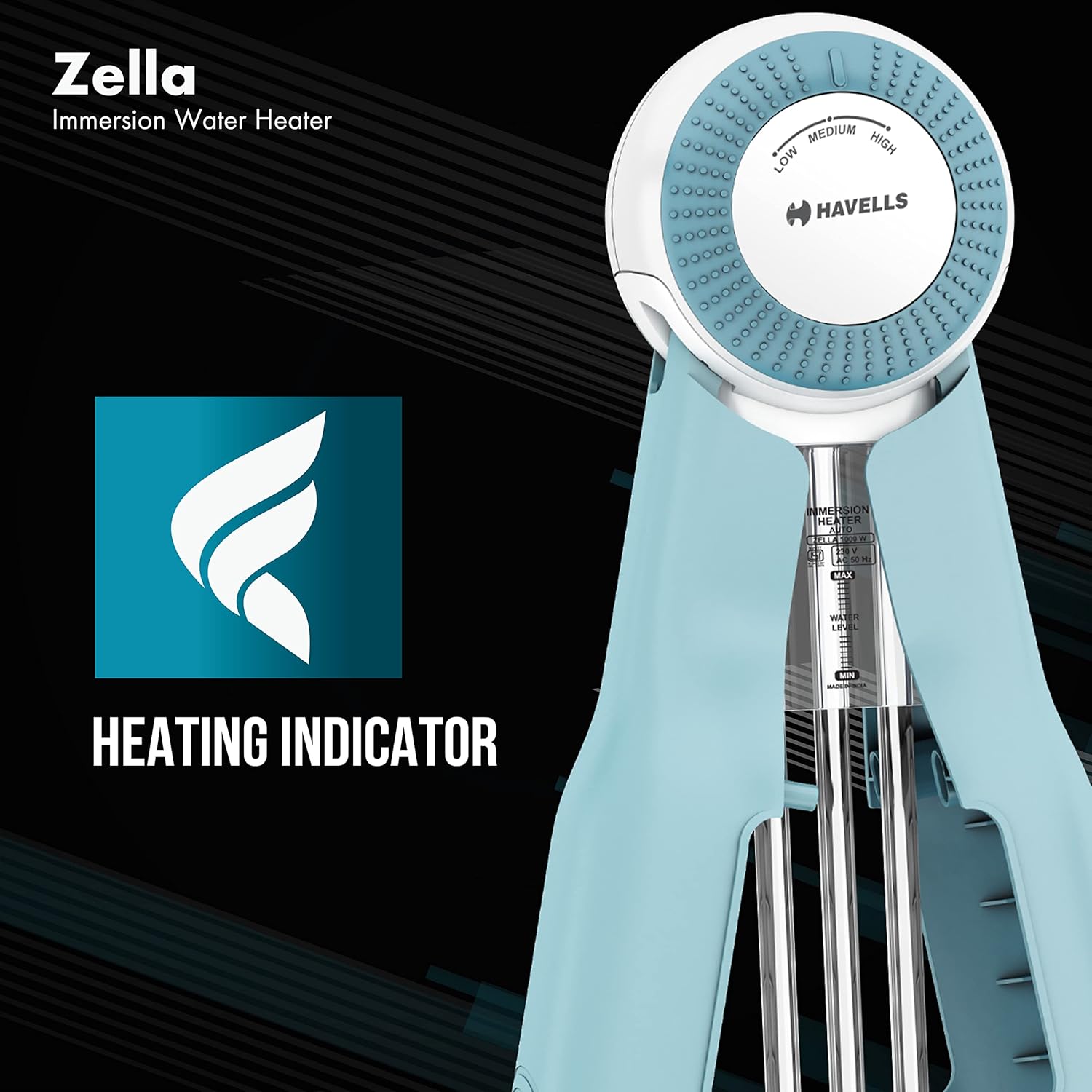 HV IMMERSION HEATER ZELLA FLAP 1000W AUTO