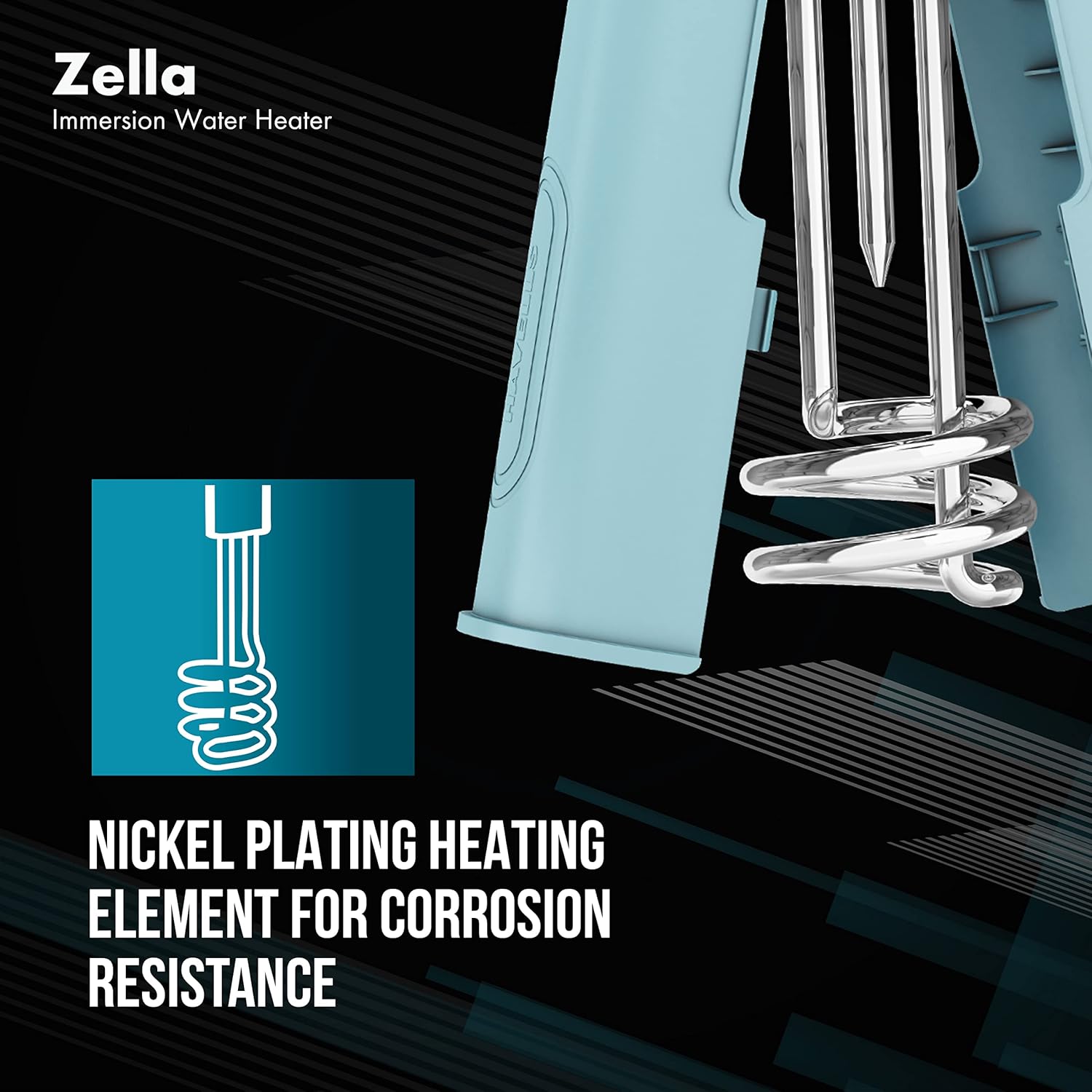 HV IMMERSION HEATER ZELLA FLAP 1000W AUTO