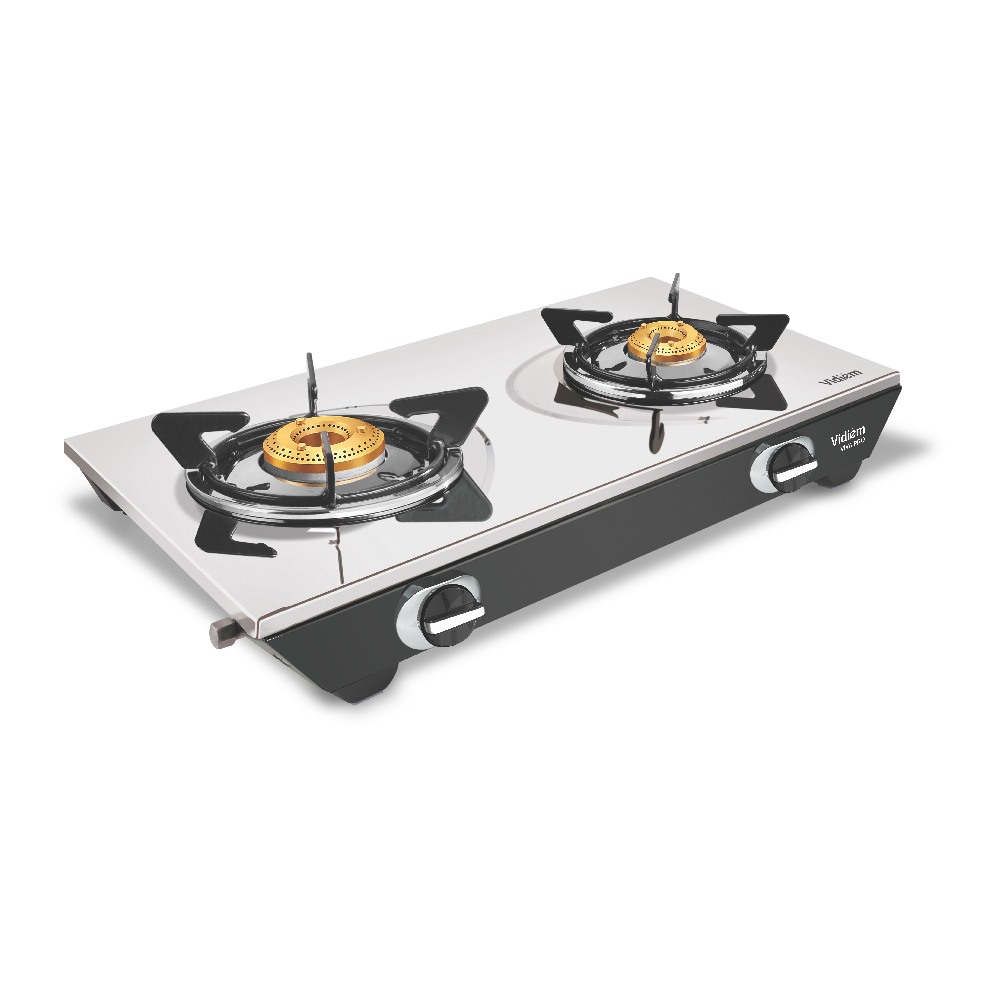 VIDIEM SS GAS STOVE 2BURNER -VIVA PRO