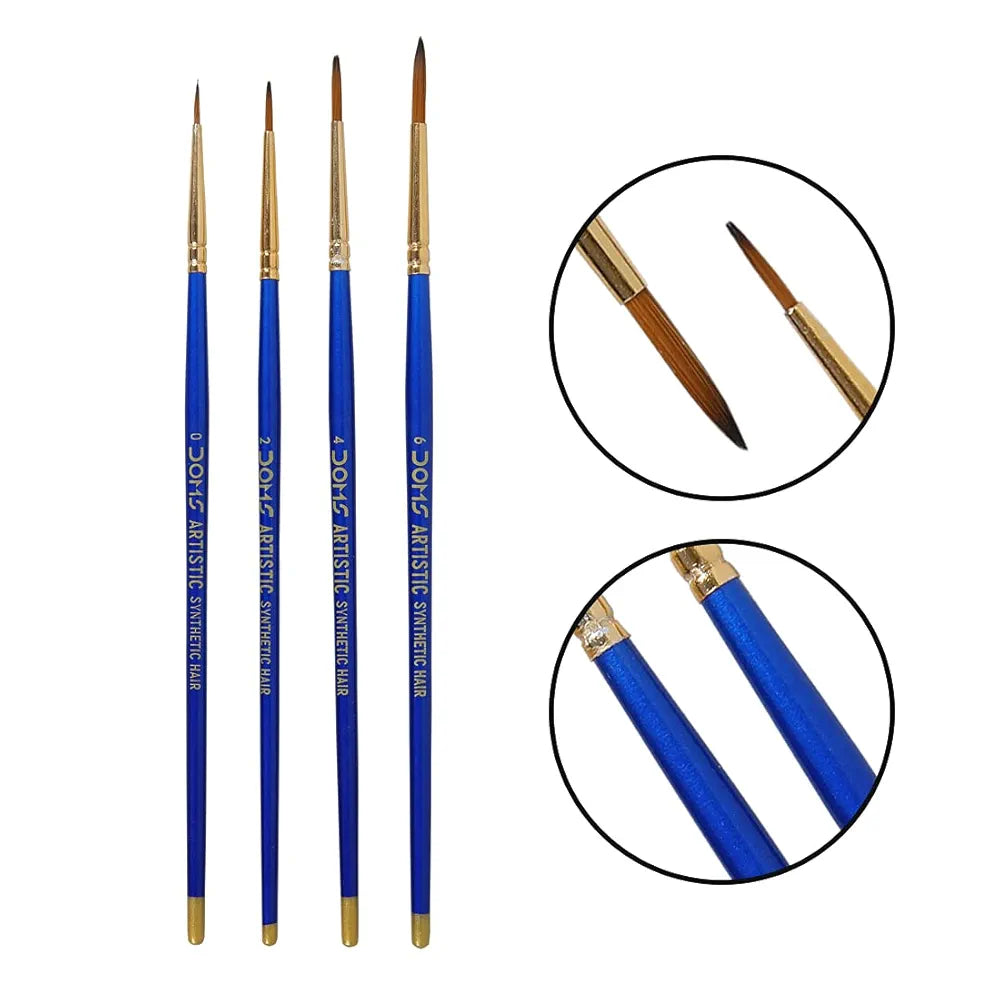DOMS 8065 SYN RND BRUSH SET4