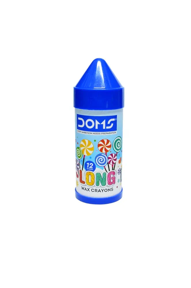 DOMS 8739 LONG WAX CRAYONS 12 PAPER TUBE