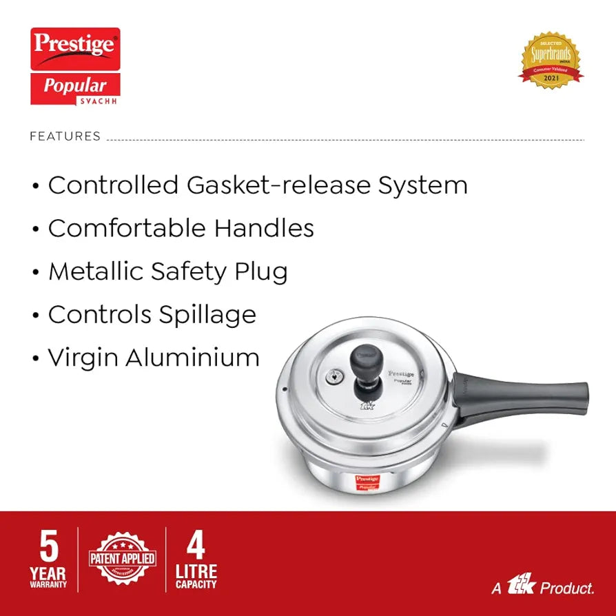 PRESTIGE 4LTR 10166 COOKER ALU POP OUT LID
