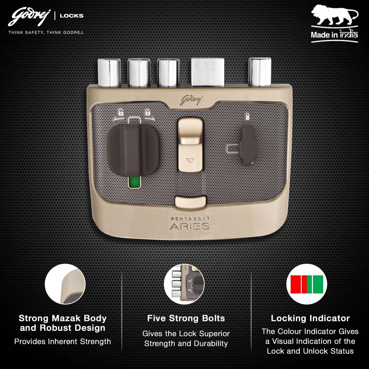 GDJ 6362 PENTA BOLT ARIES LOCK