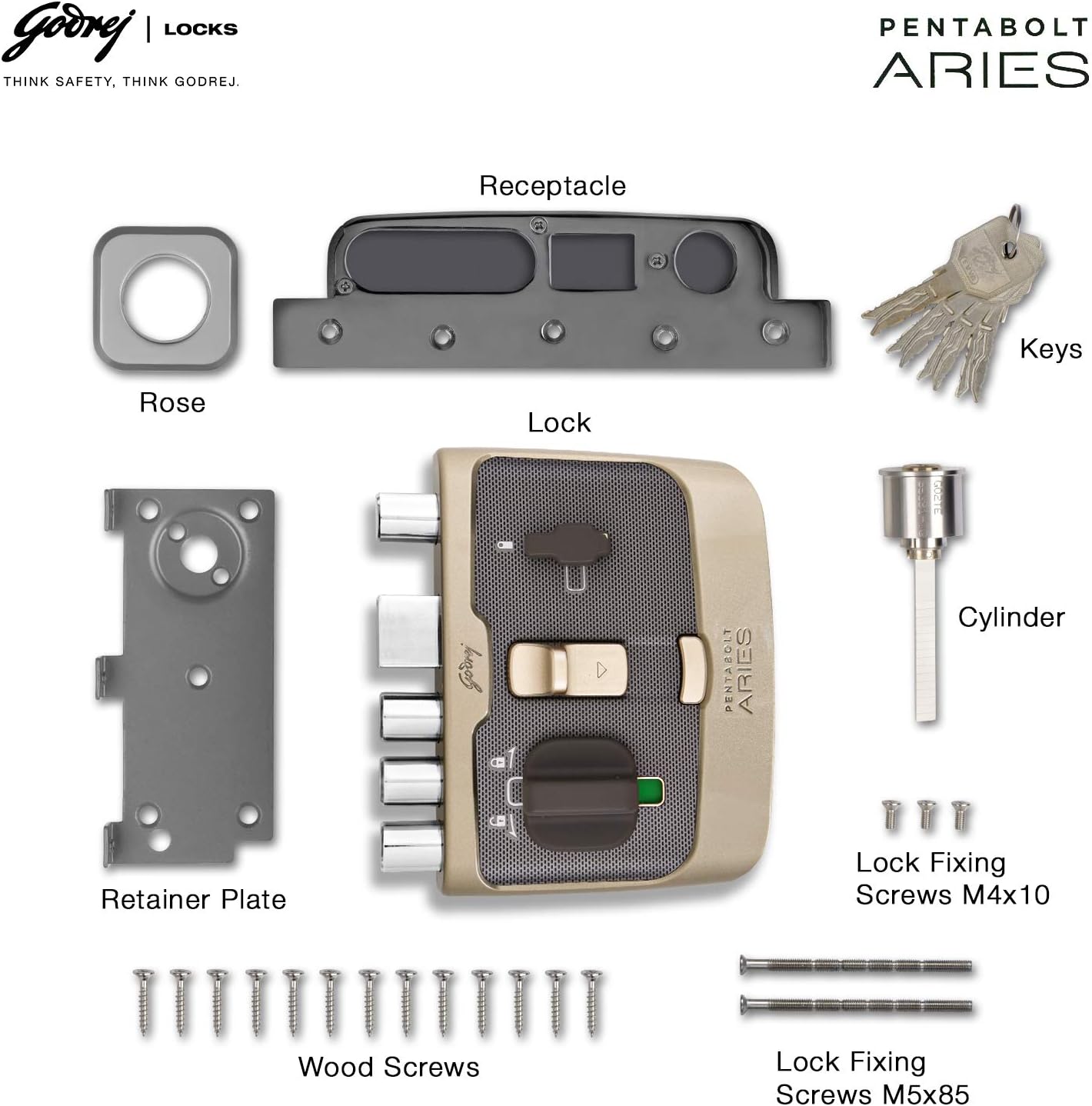 GDJ 6362 PENTA BOLT ARIES LOCK