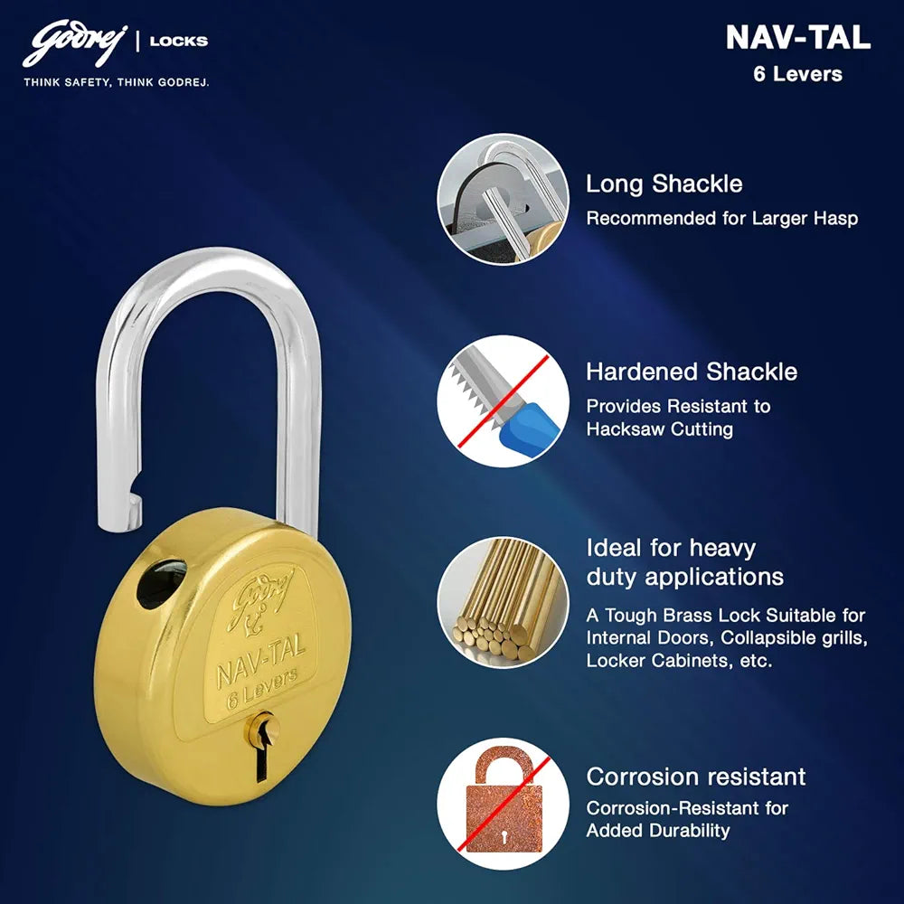 GDJ 8870 NAV TAL 6LVR L/SHACKLE LOCK