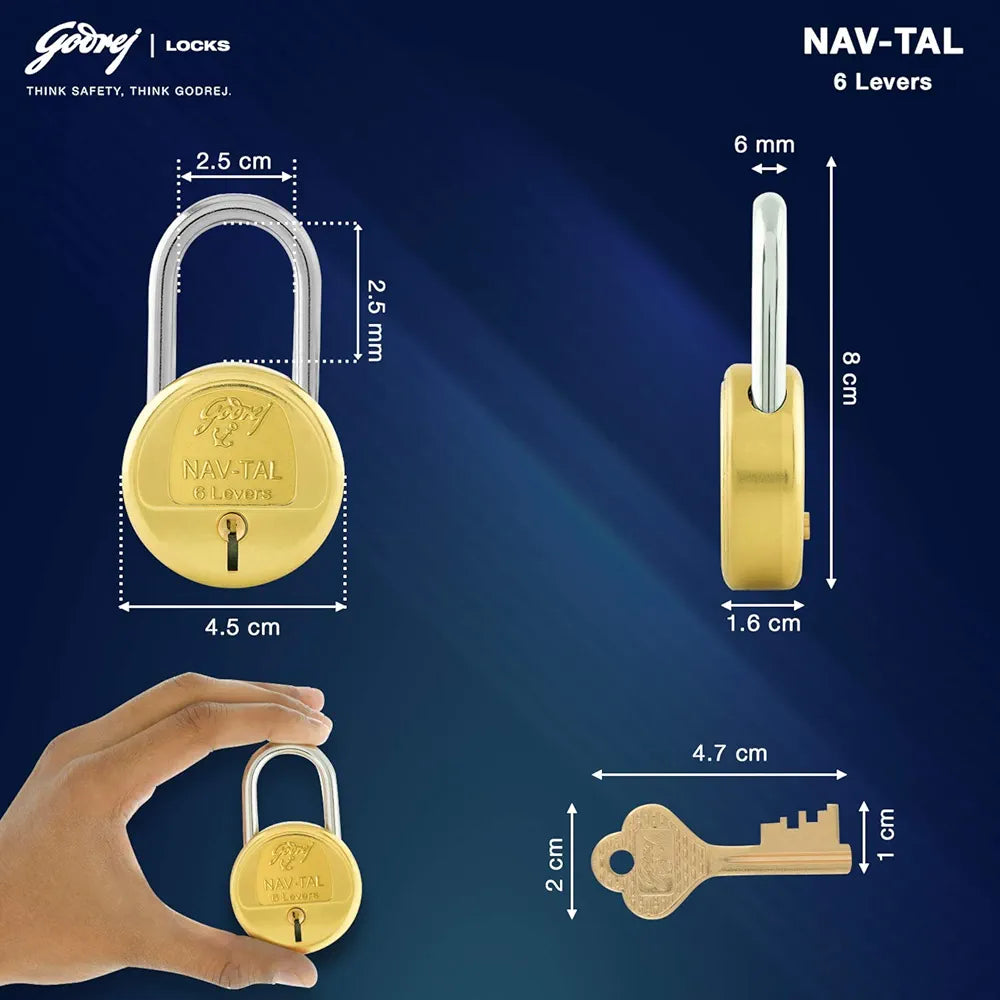 GDJ 8870 NAV TAL 6LVR L/SHACKLE LOCK
