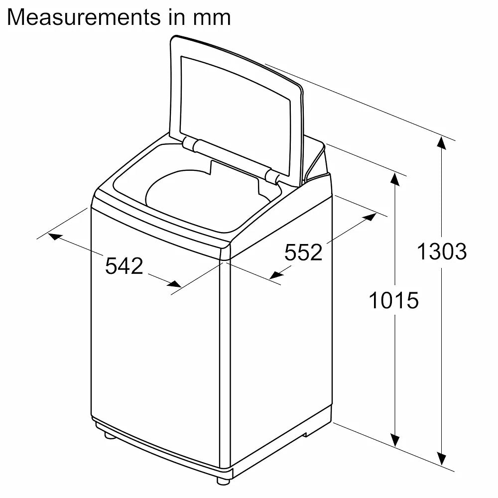BOSCH W/M WOE802S7IN 8KG T/L