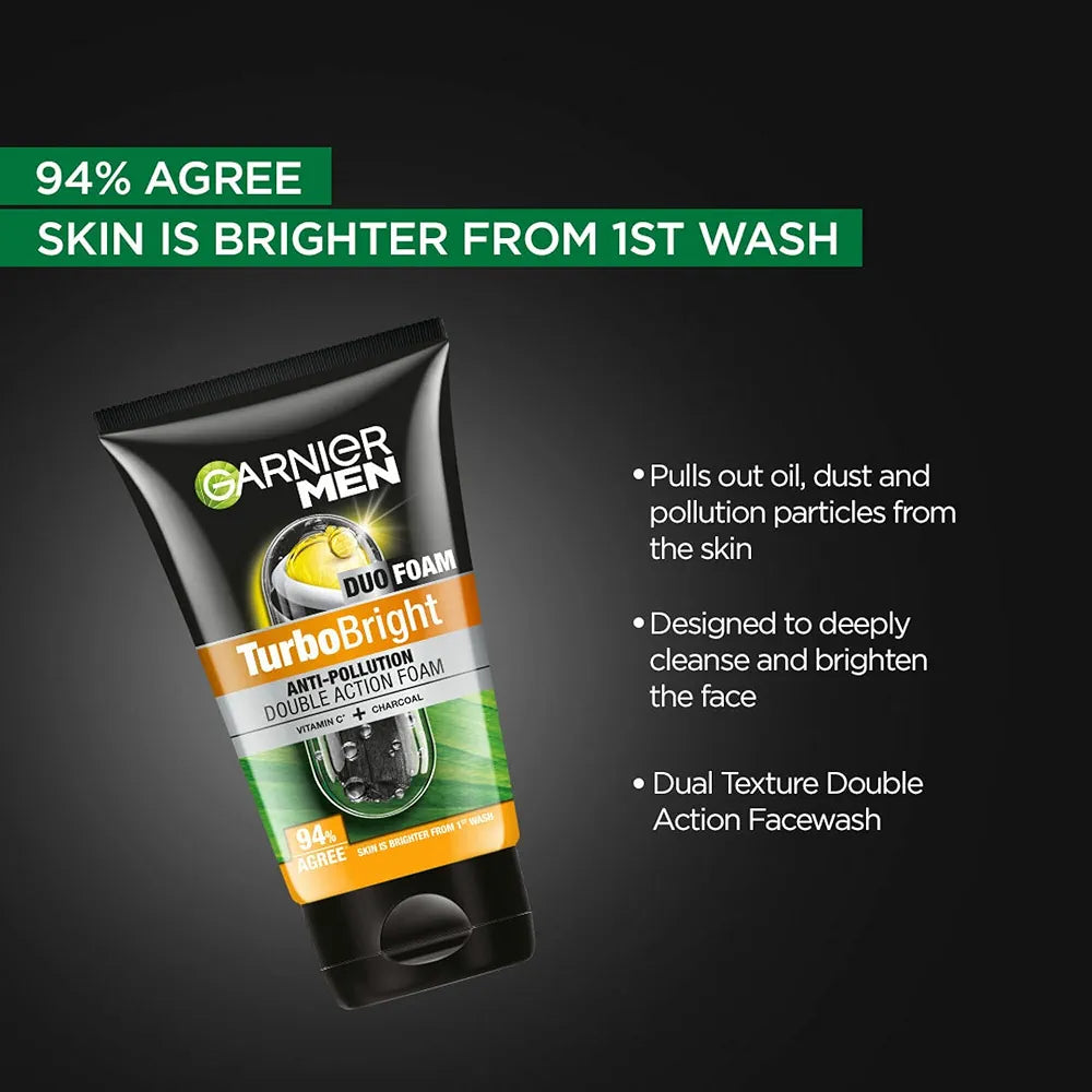 GARNIER 50ML TB DUO FOAM FACE WASH