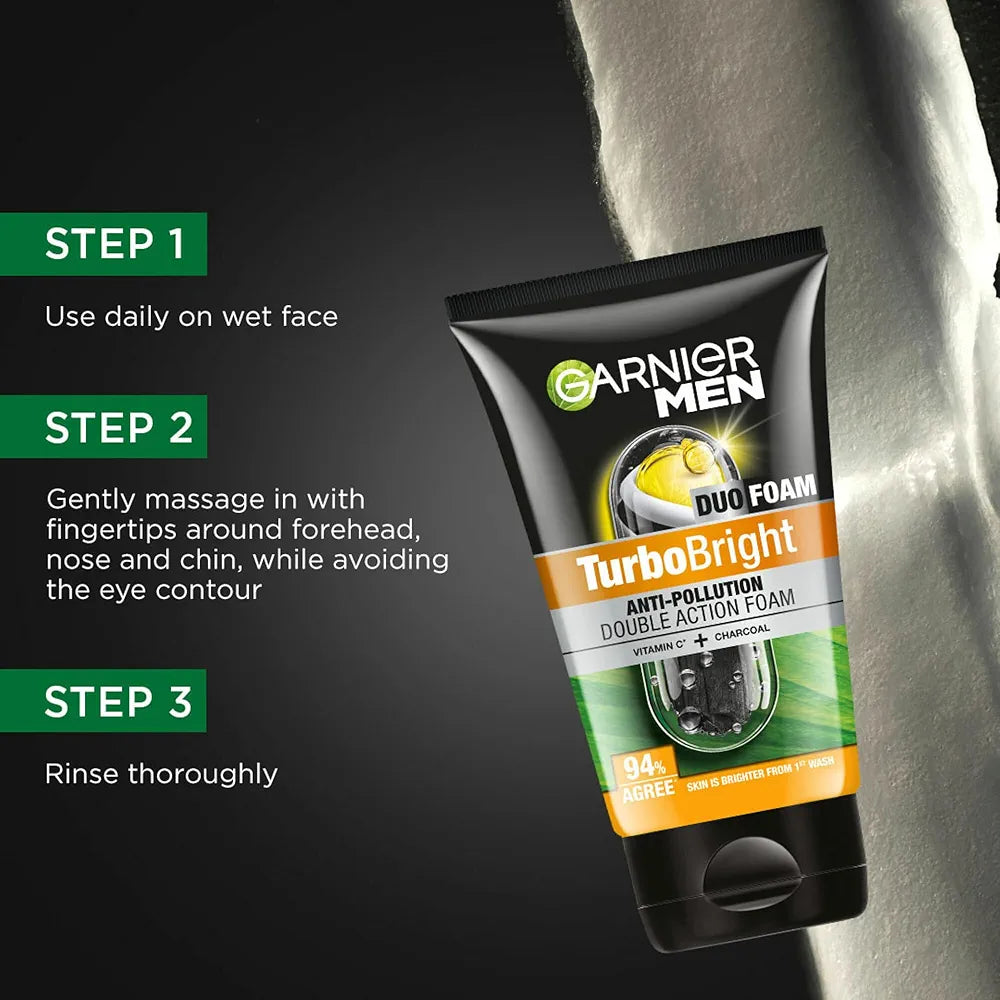 GARNIER 50ML TB DUO FOAM FACE WASH