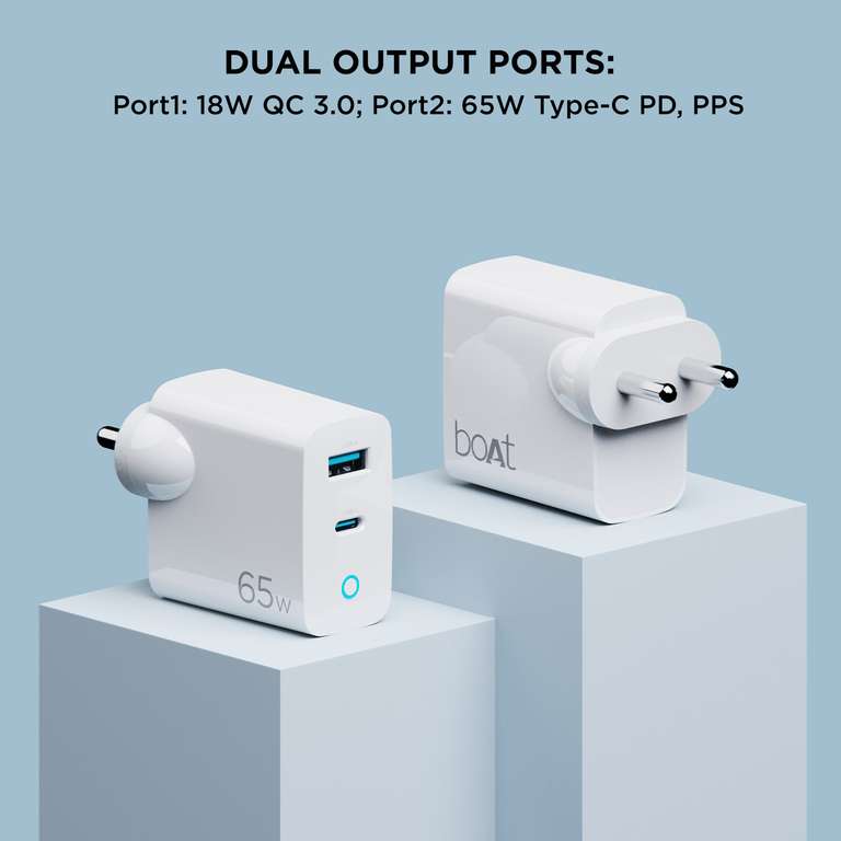 BOAT CHARGER 65W C TOT C WHITE