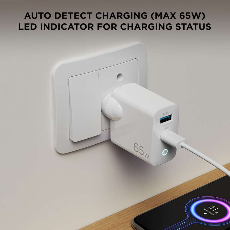 BOAT CHARGER 65W C TOT C WHITE