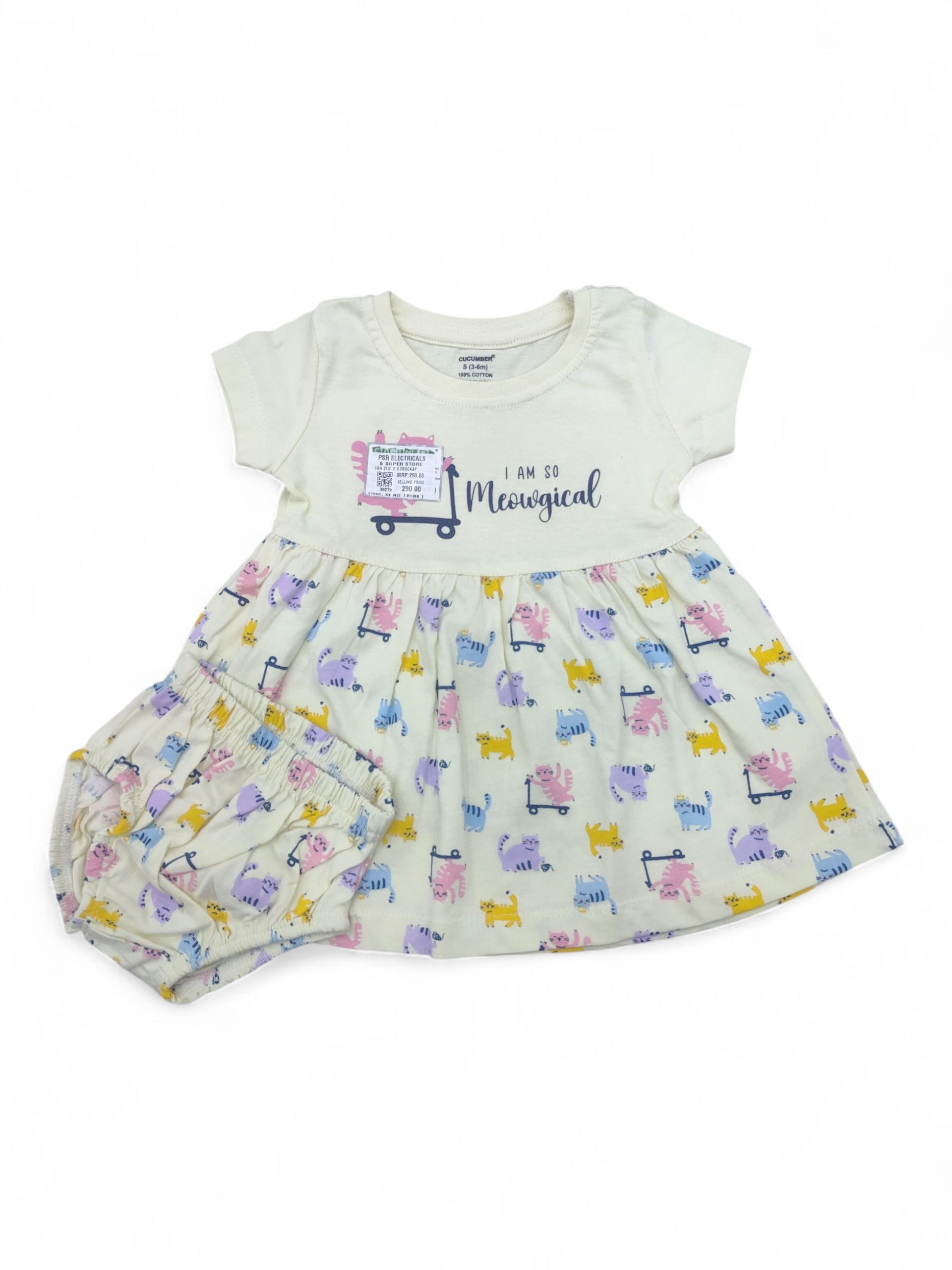 CBR Z131 F S FROCK&PANTY 3 to 6 Months