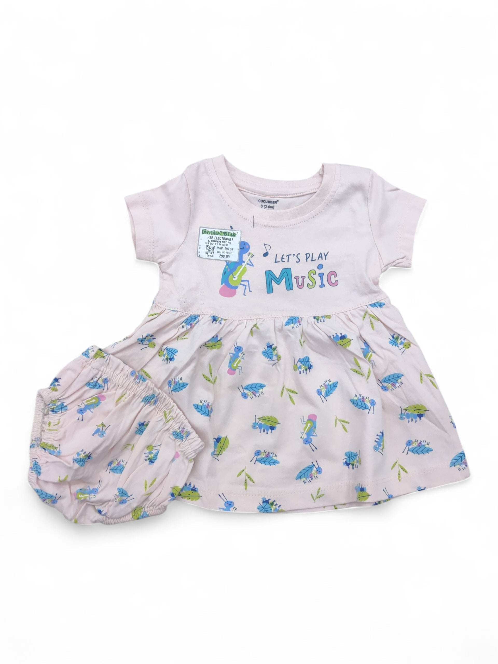 CBR Z131 F S FROCK&PANTY 3 to 6 Months