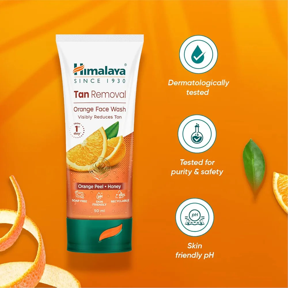 HMB 50ML TAN REMOVAL ORANGE FACEWASH HIMALAYA