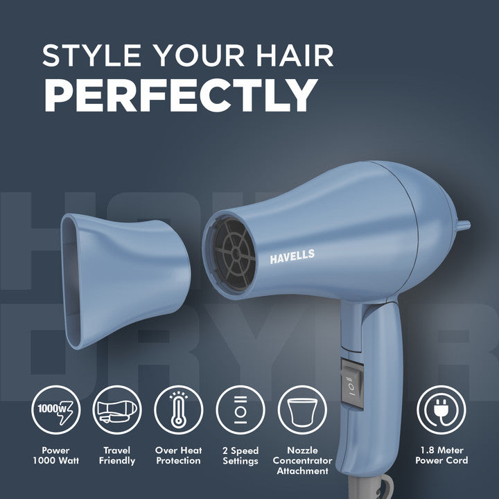 HV HAIR DRYER -HD1835 P/BL 1000W