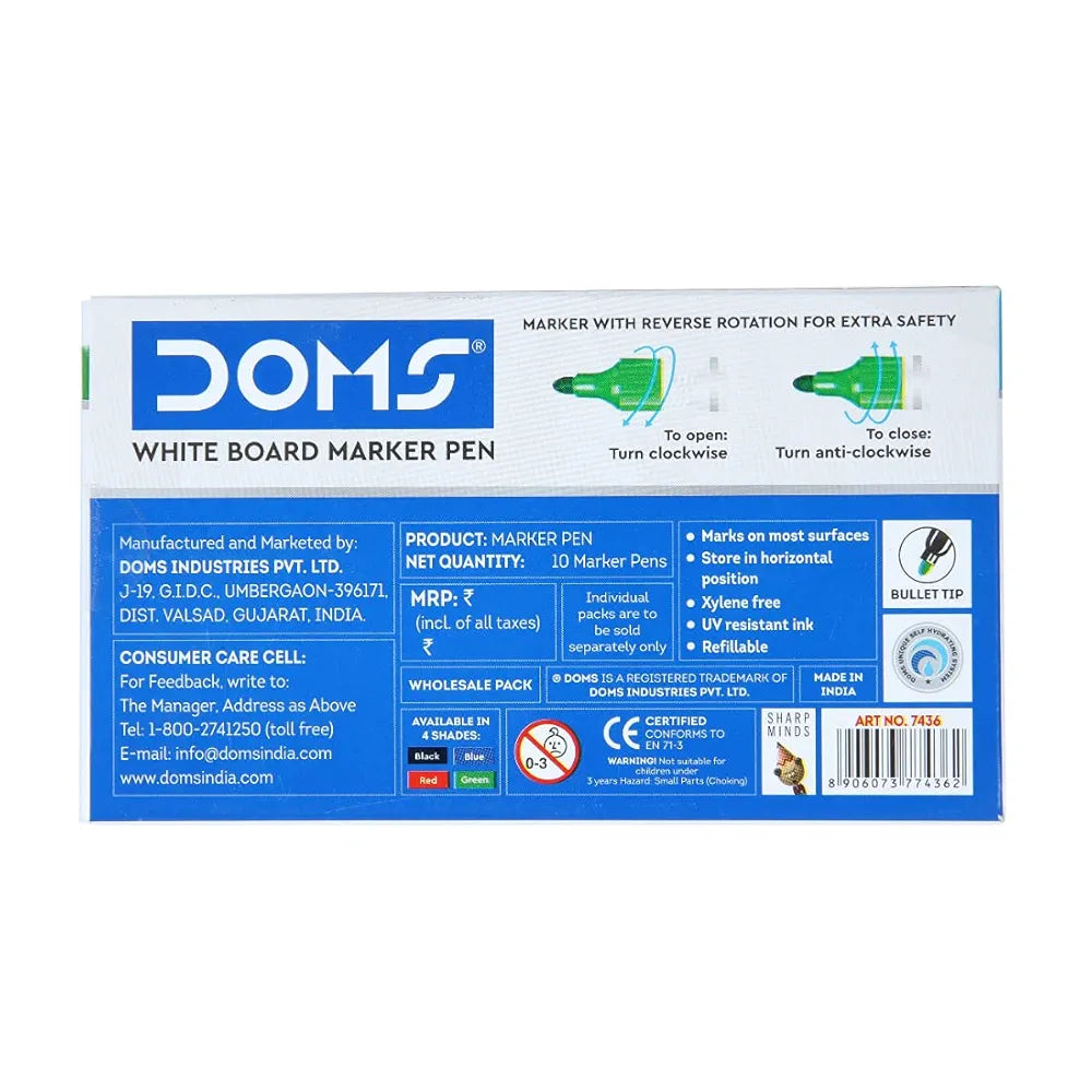 DOMS7436- GREEN WHITE BOARD MARKER