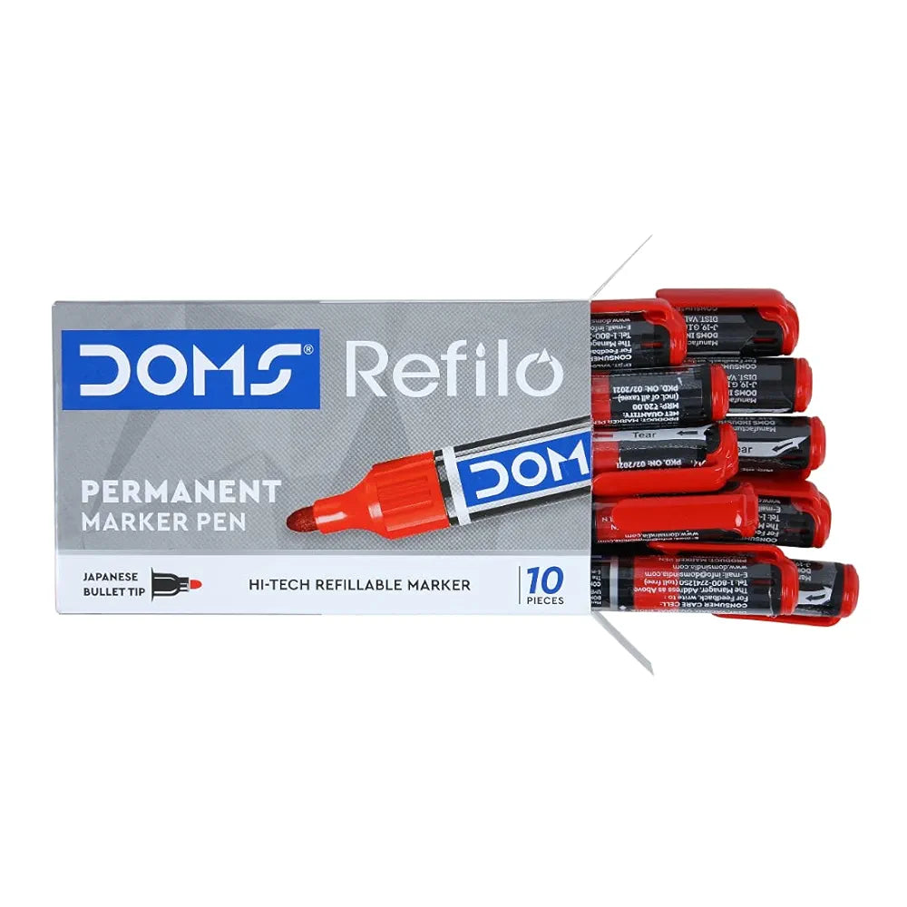 DOMS 7413- RED PERMANENT MARKER