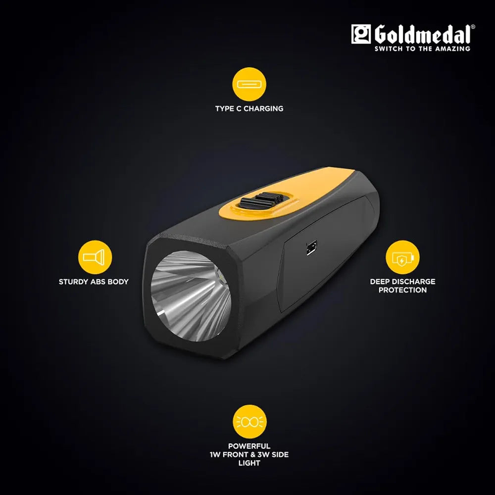 GL 4W LED TORCH RECHARGABLE