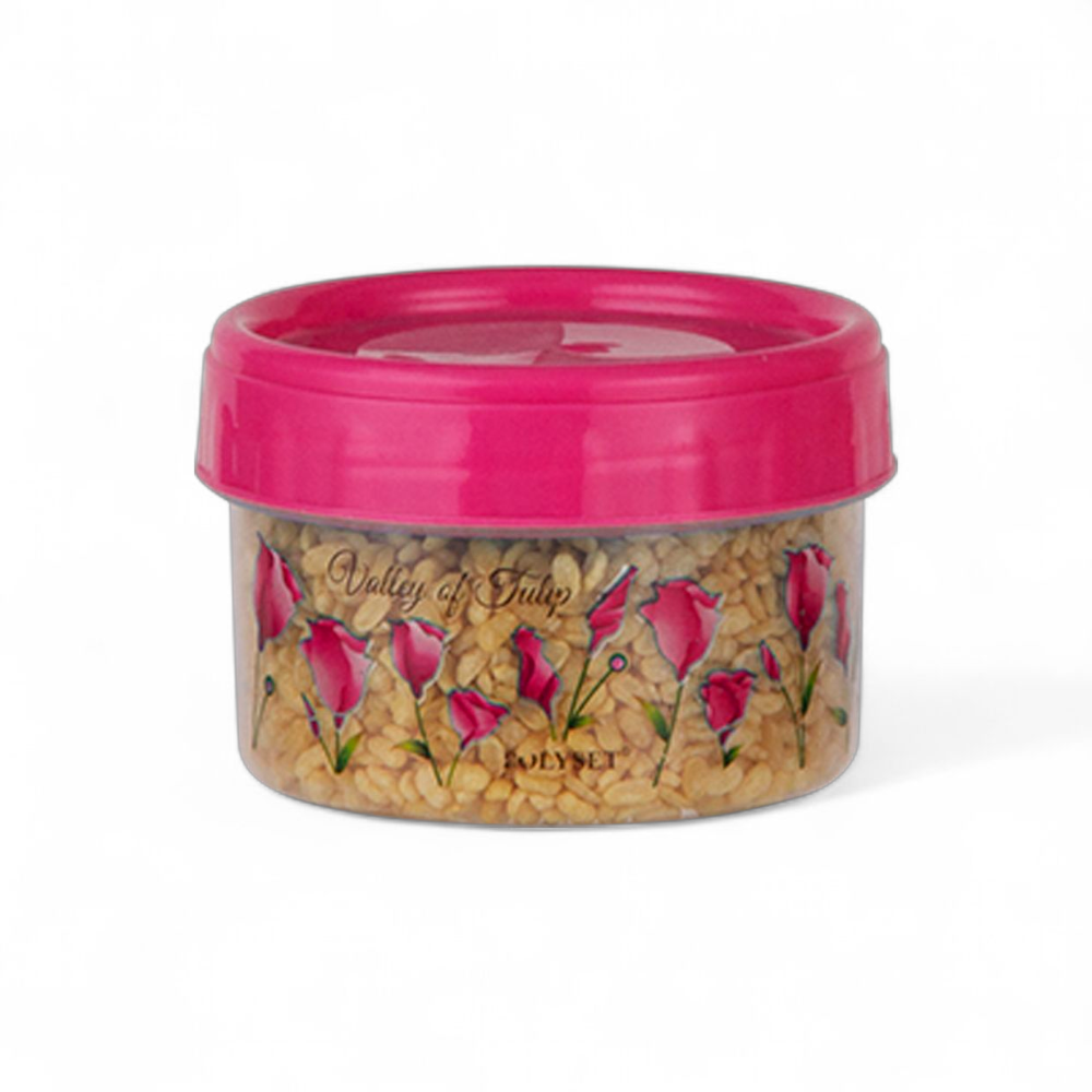 TWISTY 300ML CONTAINER FOIL PRINT PINK