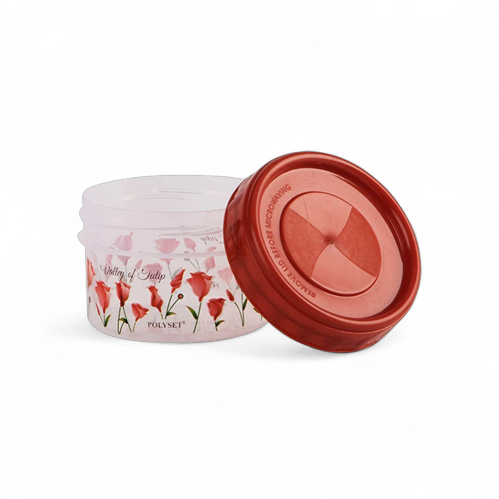TWISTY 300ML CONTAINER FOIL PRINT MAROON