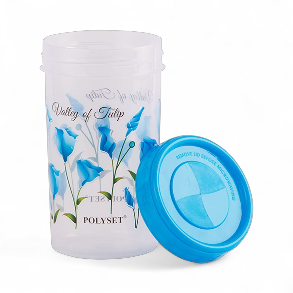 TWISTY 740ML CONTAINER FOIL PRINT BLUE
