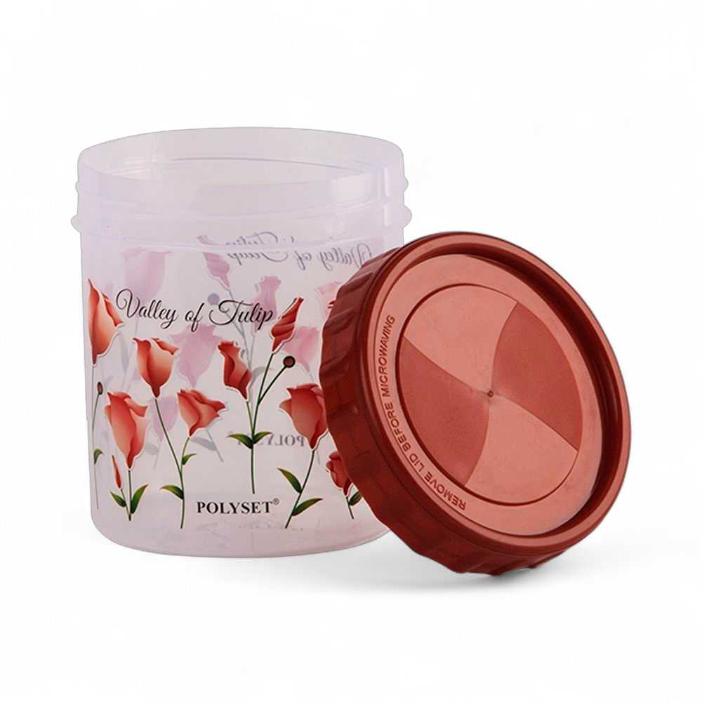 TWISTY 1050ML CONTAINER FOIL PRINT MAROON