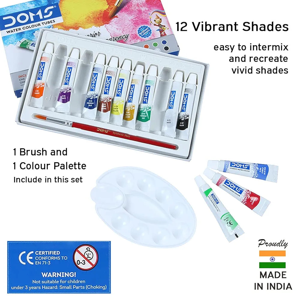DOMS 7768 W/COLOUR TUBE 12 SHADE