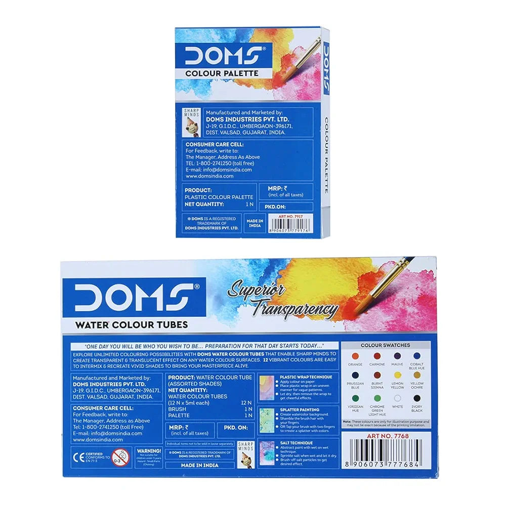 DOMS 7768 W/COLOUR TUBE 12 SHADE