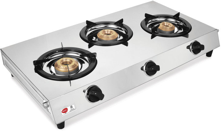PIGEON 08 3BURNER STAINNLESS STEEL LPG STOVE