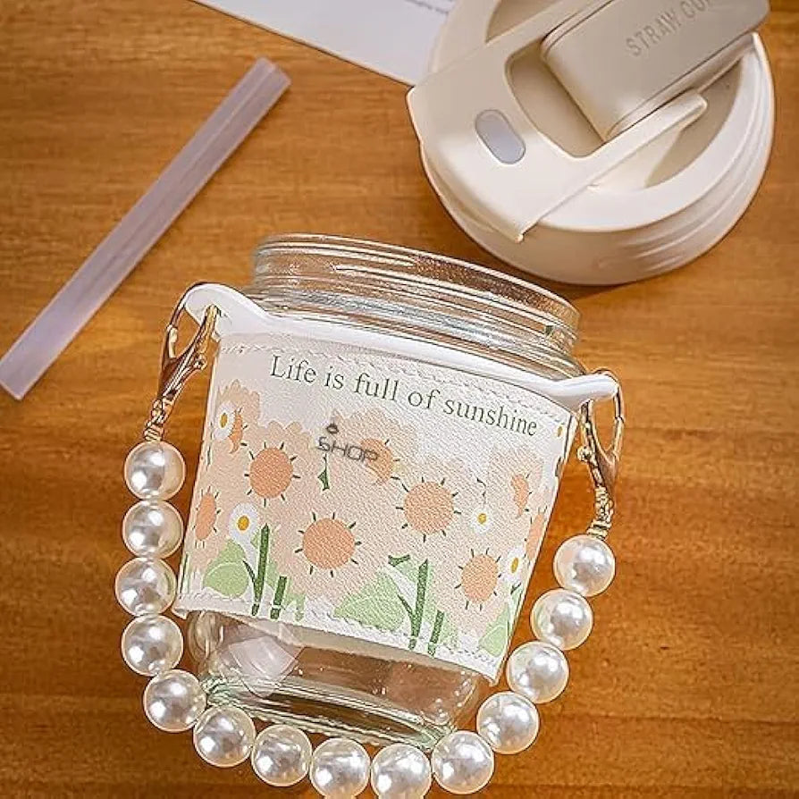 PEARL HANDLE GLASS MUG