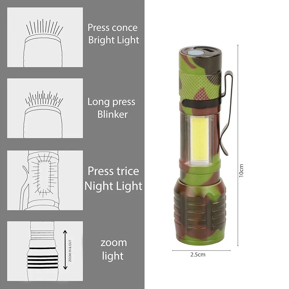 MINI RECHARGEABLE USB POCKET TORCH LIGHT