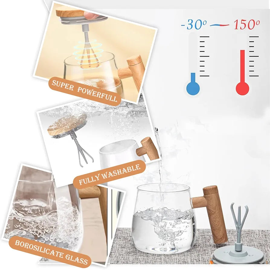 AUTOMATIC MIXING BLENDER GLASS CUP