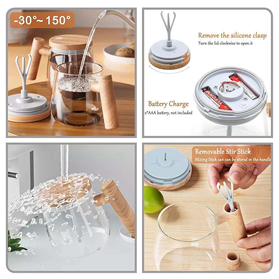 AUTOMATIC MIXING BLENDER GLASS CUP