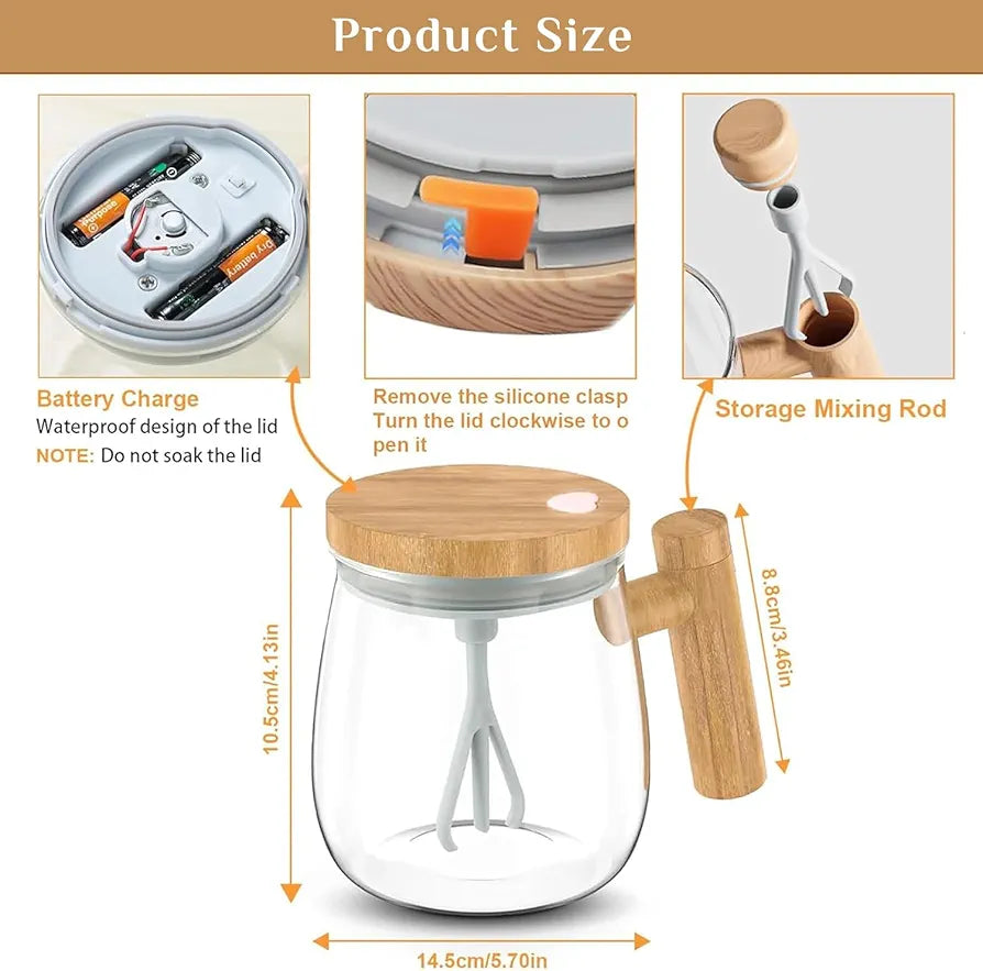 AUTOMATIC MIXING BLENDER GLASS CUP