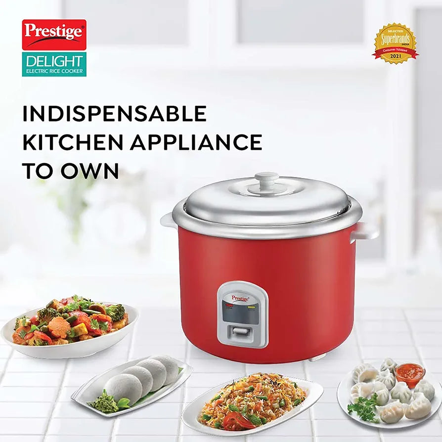 PRESTIGE 42244 RICE COOKER 2.8 CUTE STEEL SILKY RED