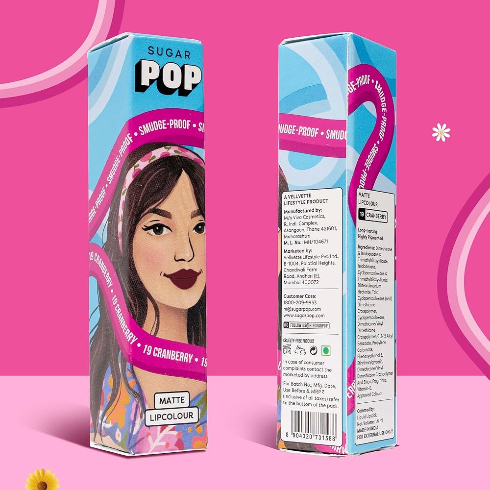 SUGAR POP 19 MATTE LIPSTICK CRANBERY