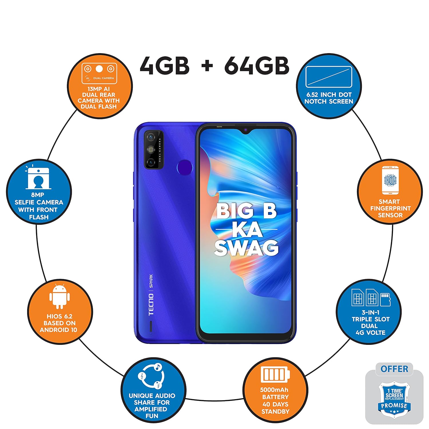 TECNO SPARK 6 GO 4+64