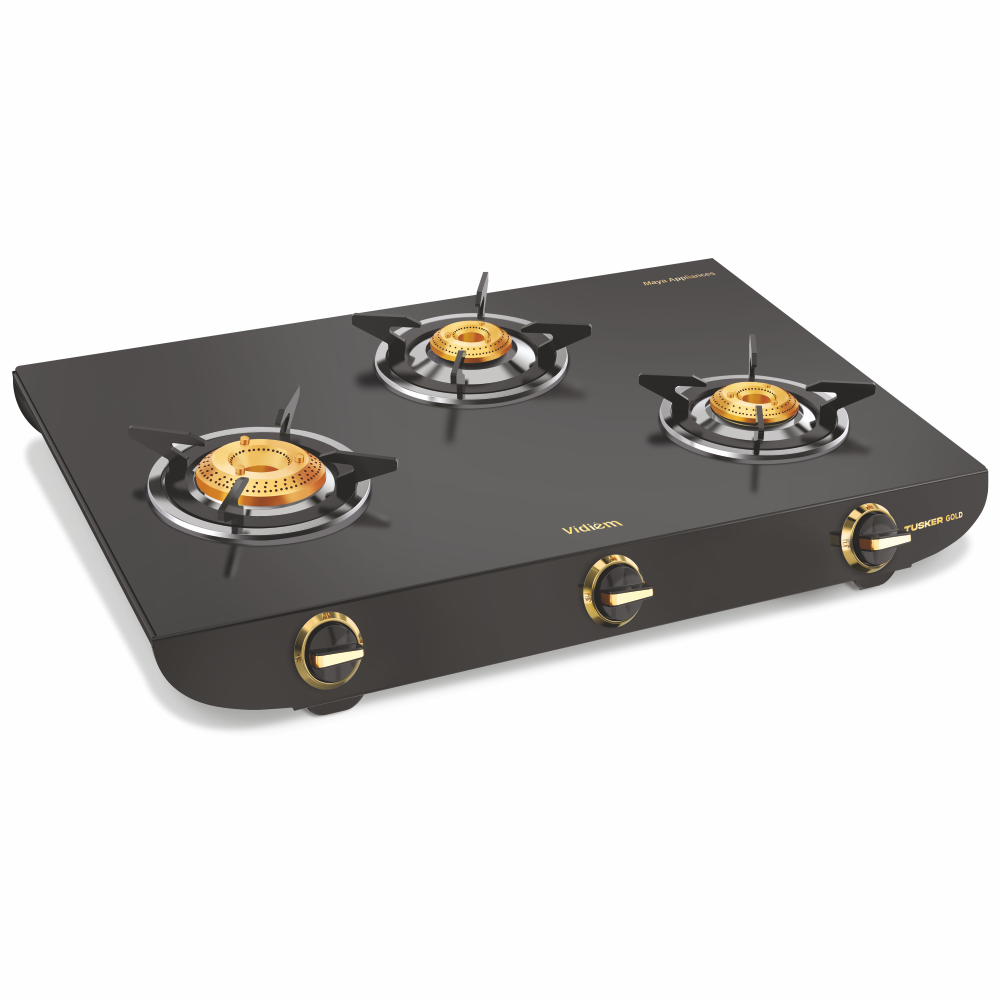 VIDIEM GOLD GAS STOVE 3BURNER -TUSKER