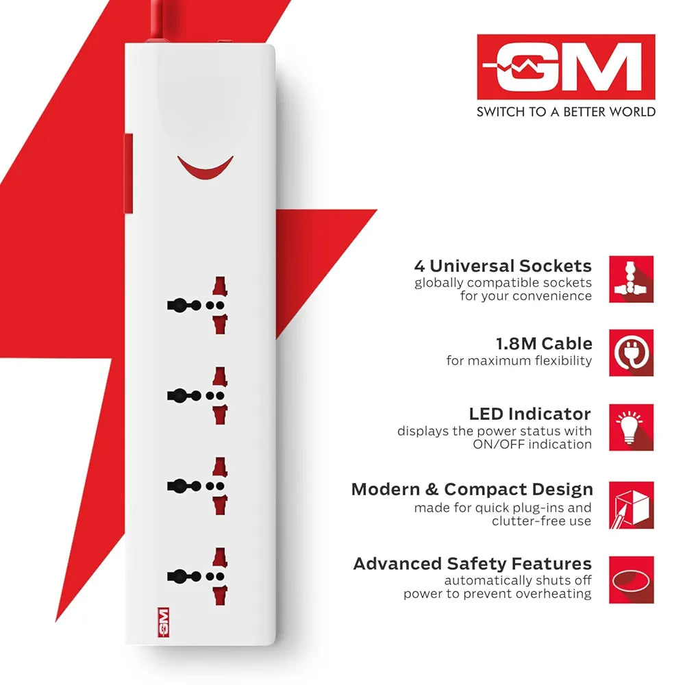 GM E-BOOK 4+1 POWER STRIP