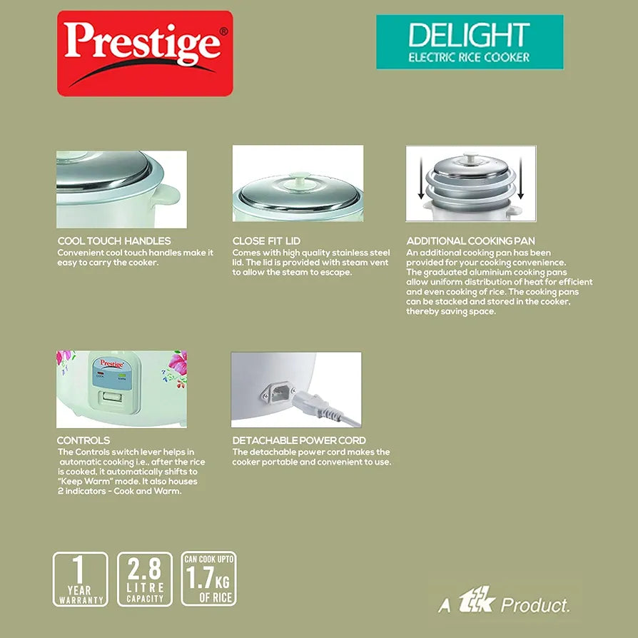 PRESTIGE RICECOOKER OPENTYPE PRWO 2.82 - 41271 WT DPL POT