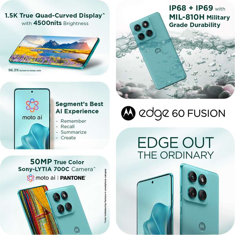 Moto Egde 60 Fusion 5G Pantone Amazonite