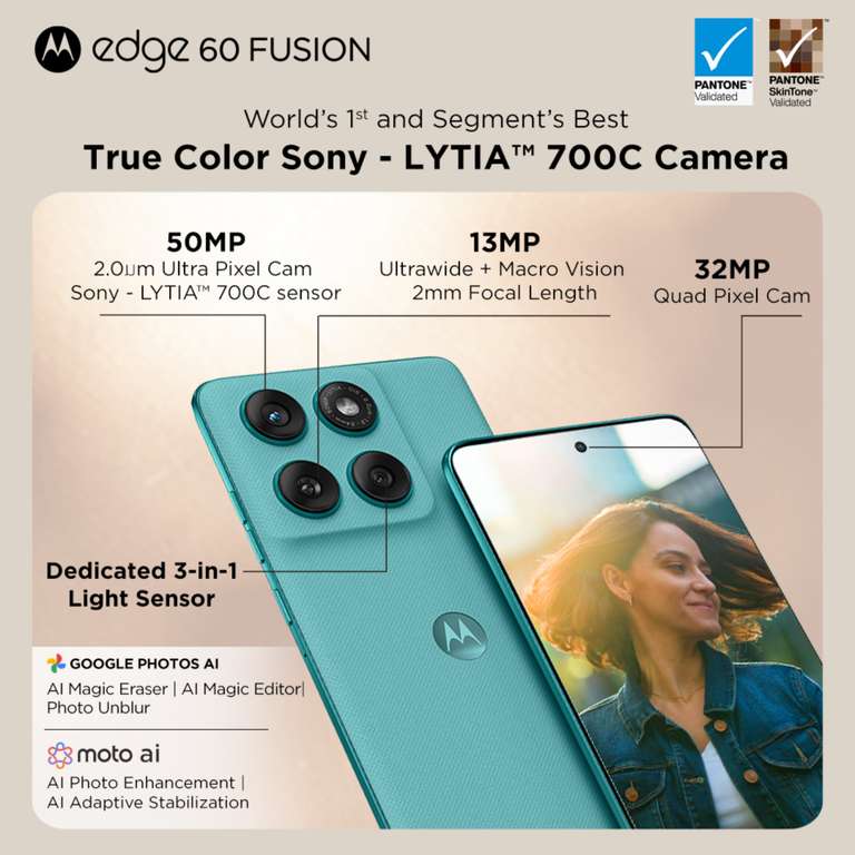 Moto Egde 60 Fusion 5G Pantone Amazonite