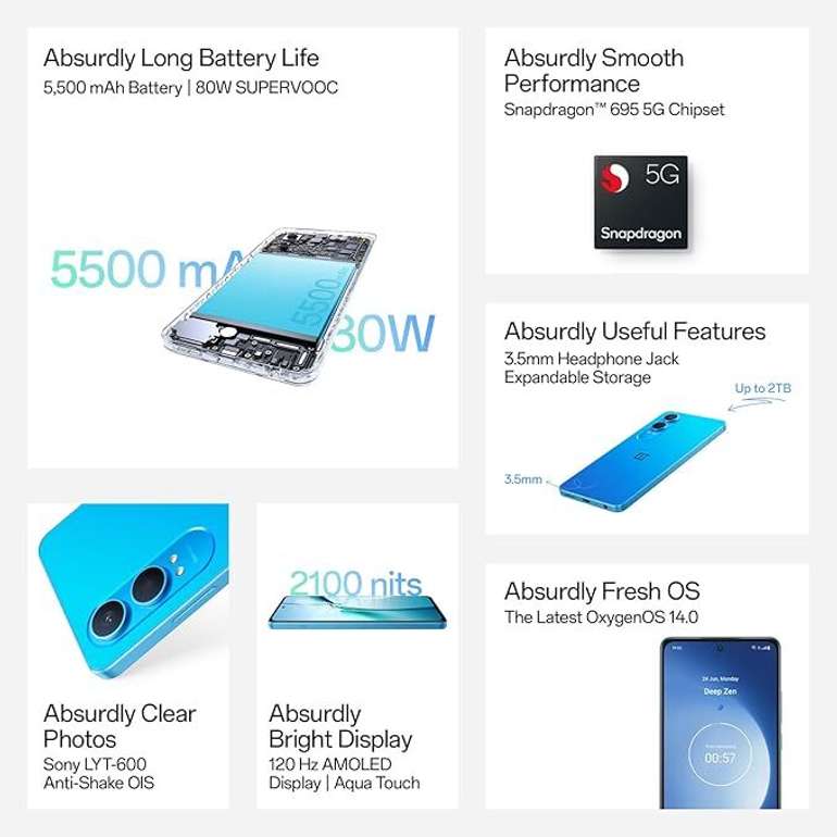 ONEPLUS NORD CE4 LITE 5G 8+128 MBL