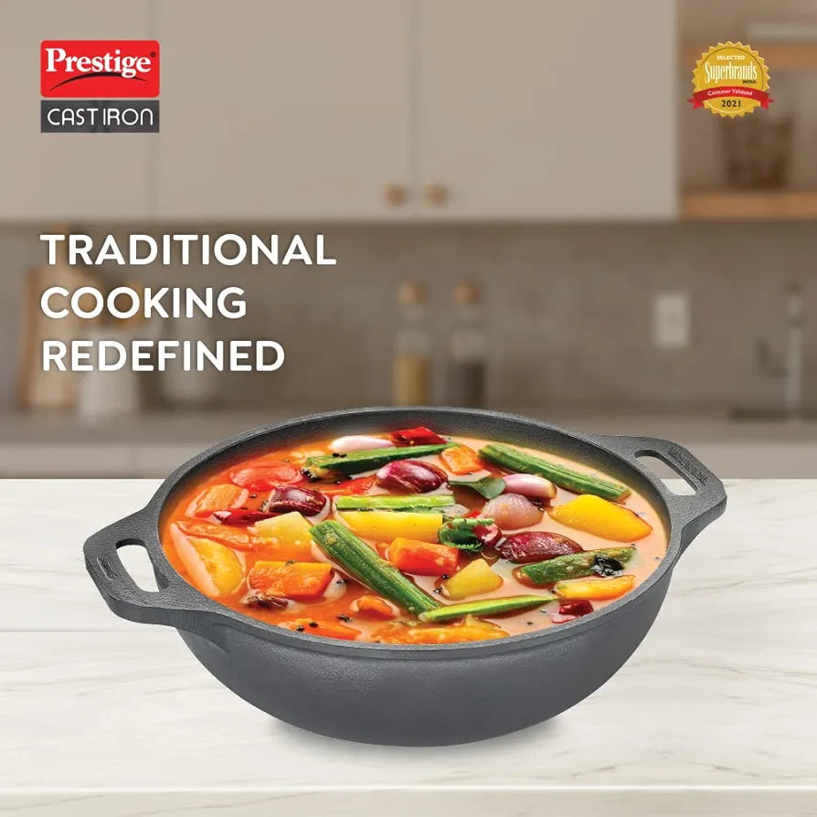 PG 30561 KADAI 260MM WO LID CAST IRON