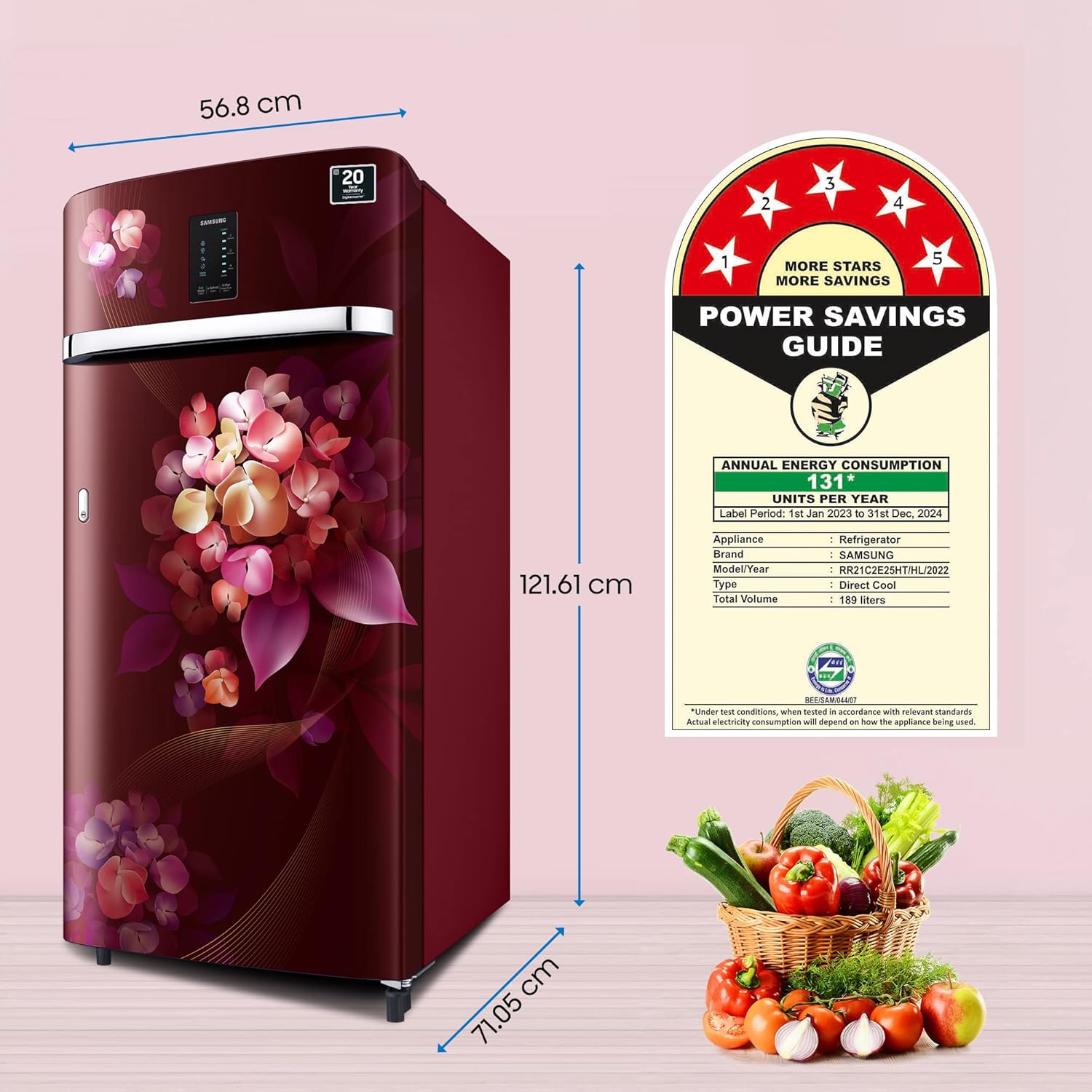 SAMSUNG FRIDGE RR21C2E24HT/HL