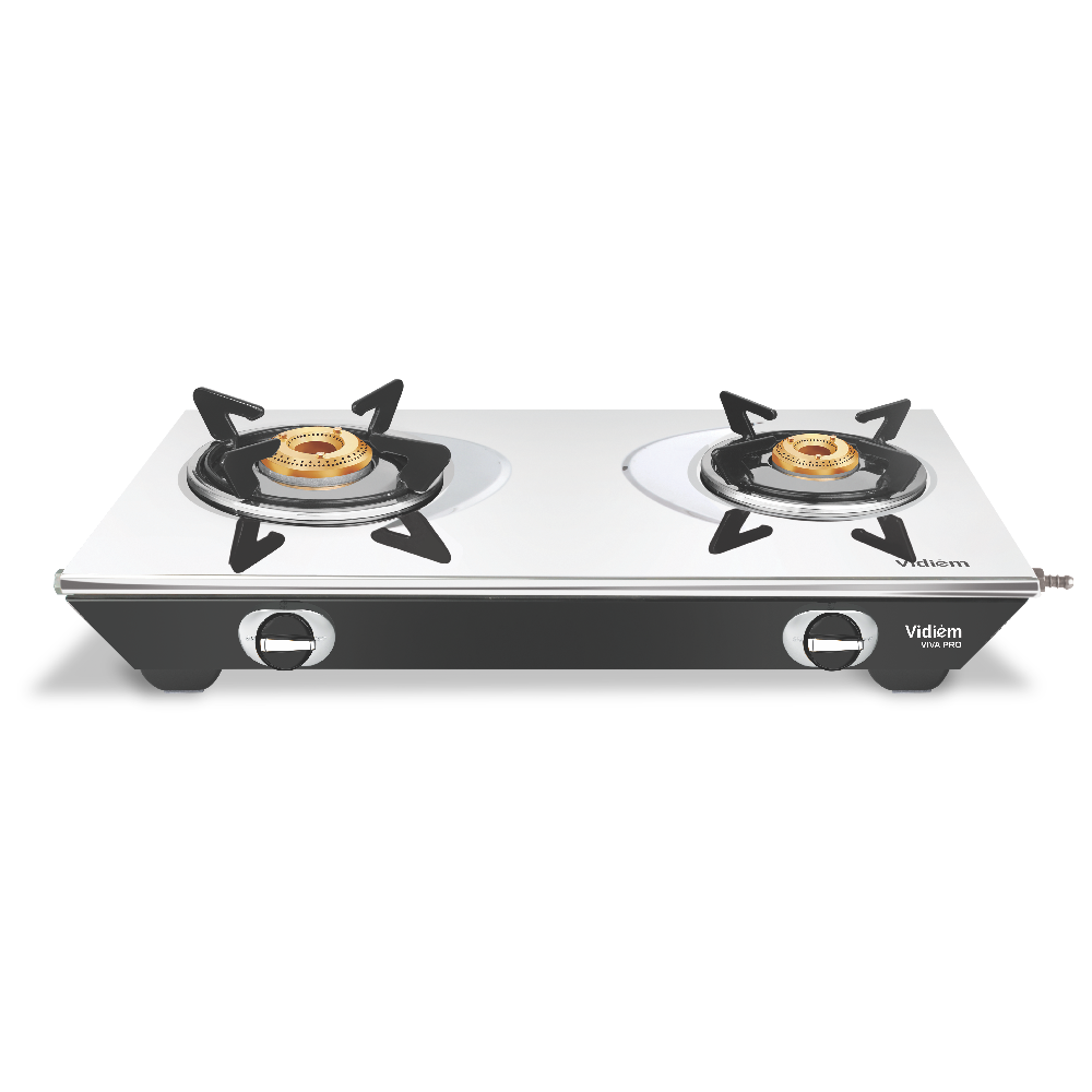 VIDIEM SS GAS STOVE 2BURNER -VIVA PRO