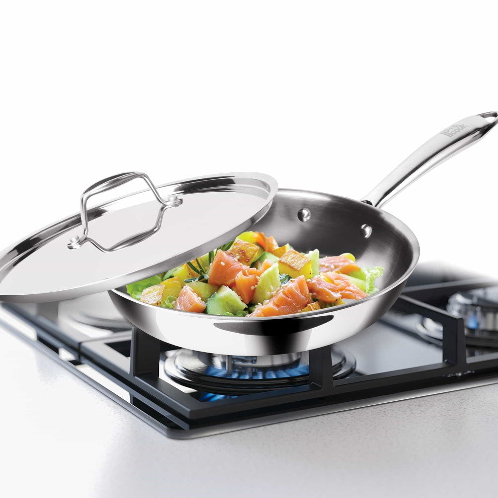 MILTON FRY PAN 26CM LID TRIPLY NONSTICK