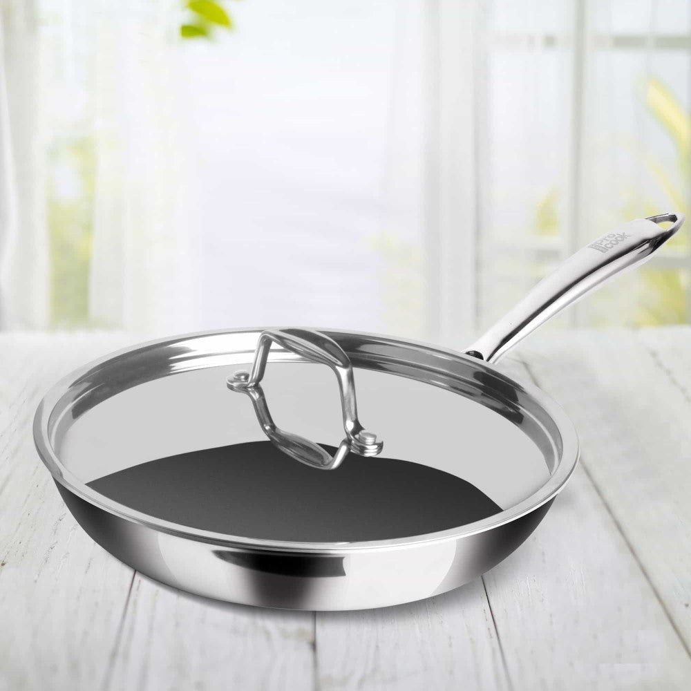 MILTON FRY PAN 26CM LID TRIPLY NONSTICK
